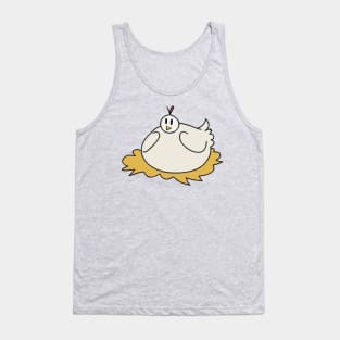 White Cartoon Chicken Tank Top